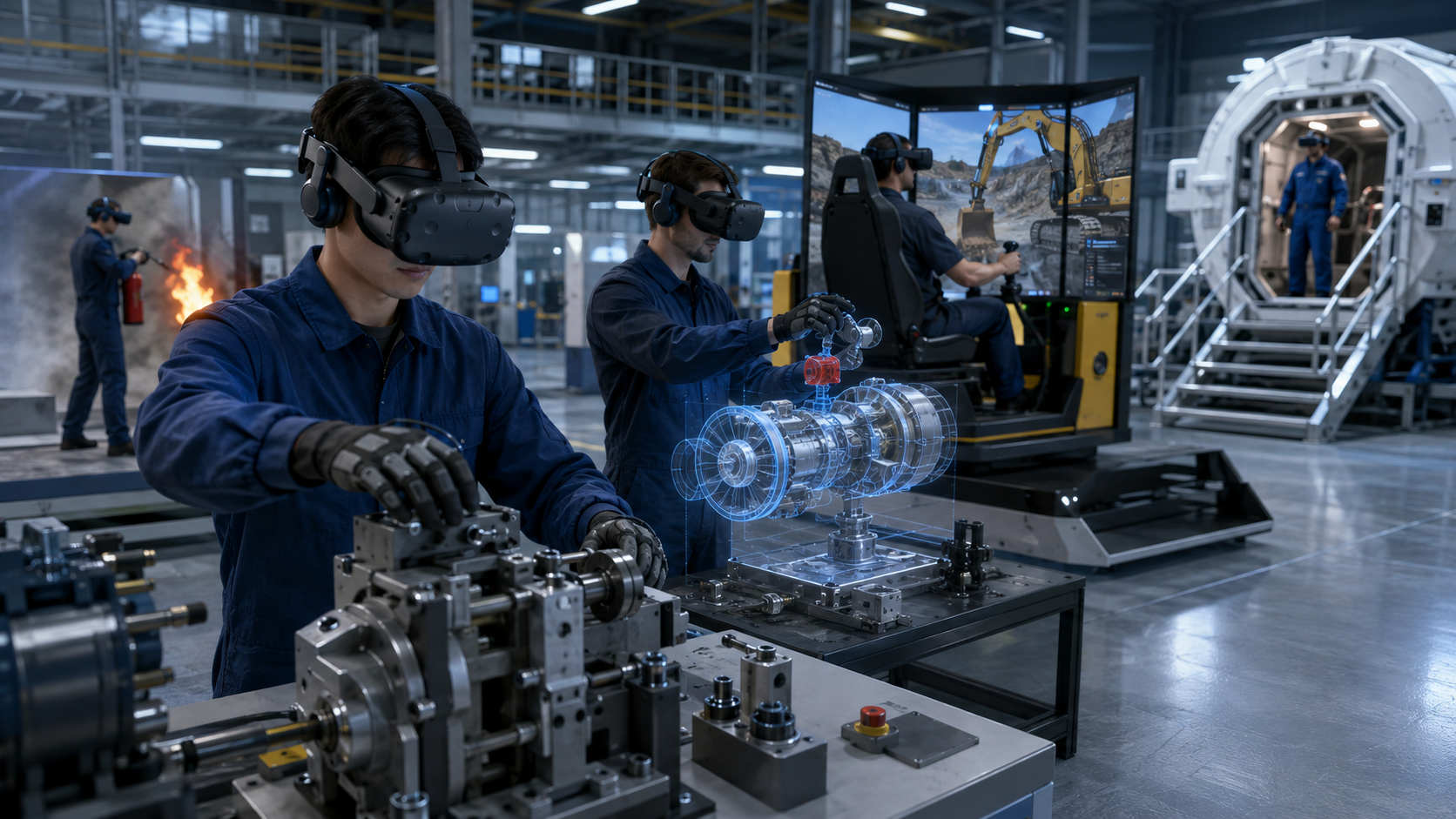 5 casi di utilizzo dei simulatori VR nel settore manifatturiero: dalla formazione del personale alla preparazione degli astronauti